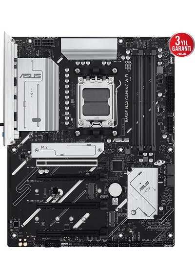 Asus Prıme B850-plus Wıfı, 4xddr5, 3x M.2, Hdmı, Dp, Type-c, Wi-fi 6e, Bluetooth V5.3, Am5 Soket Gamıng Anakart