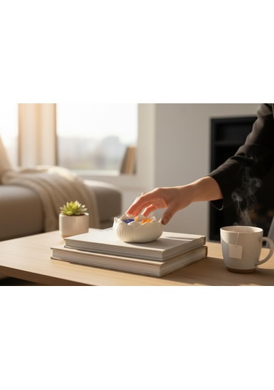 Yılbaşı Özel Mini Vazo & Yılbaşına Özel Çiçek Aranjman Setili 5 Li Dekoratif Vazo , Yapay Çiçekler , Dekoratif Mum 2 Adet Hediye Paketi Beyaz