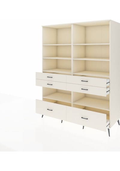 Kronos Gardrop 8 Raflı 6 Çekmeceli 176x59x221 Aytaşı-aytaşı Aytaşı