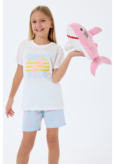 Rolypoly Kız Çocuk Beyaz Şort Takım Rp3791-c-v1 Beyaz