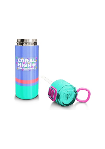 Coral High Kids Derin Mavi Renkli Pipetli Ve Direkt İçim Çelik Termos 500 Ml 31854 Mavi