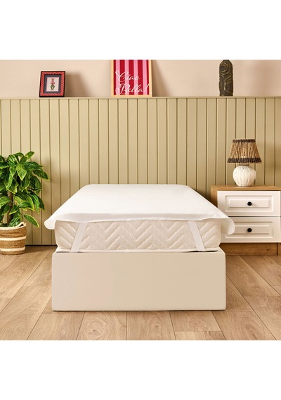 Soft Sane Basic Tek Kişilik Sıvı Geçirmez Lastikli Alez - Beyaz - 100x200 Cm Çok Renkli