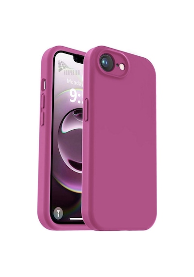 Apple Uyumlu iPhone 16e  Silikon Kılıf - Pastel Renk Tonu Esnek Tam Koruma Kapak - Bordo