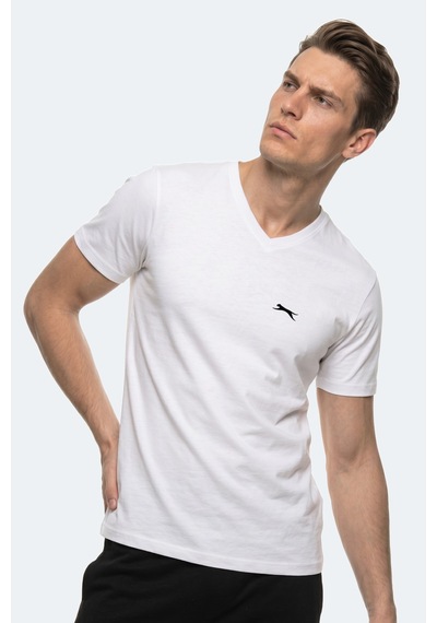 Slazenger Rıvaldo T Erkek Beyaz Tişört