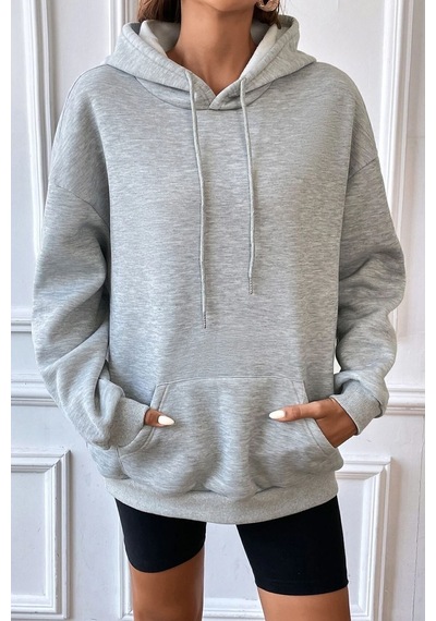 Uyguntarz Unisex Butterfly & Letter Graphic Baskılı Sweatshirt Gri