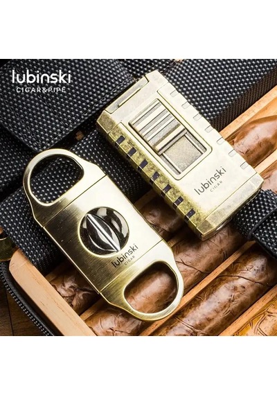 Lubinski Deri-silikon Seyahat Puro Çantası Humidor Siyah/lacivert