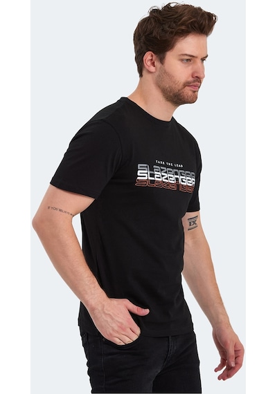 Slazenger PALLU I Erkek  Siyah Tişört