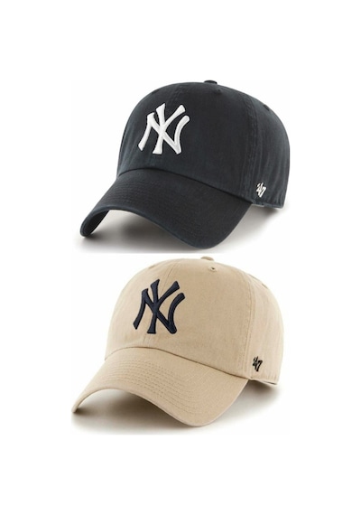 Gyes Spor Ny Şapka Unisex 2'li Takım Arkası Cırtlı Ayarlanabilir Soyah Bej Siyah