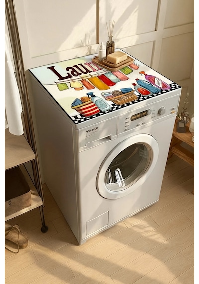 Valerine Life Çamaşır Kurutma Makinesi Matı Örtüsü 60x60cm Kaymaz Sıvı Geçirmez Silinebilir 27251005 Siyah