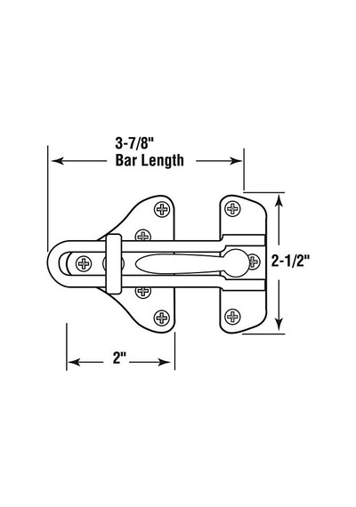 Güvenlik U 11317 Swing Bar Kapı Koruyucu, Yüksek Güvenlikli Aux Kilidi, Klasik Bronz Kaplama, Tekli Paket