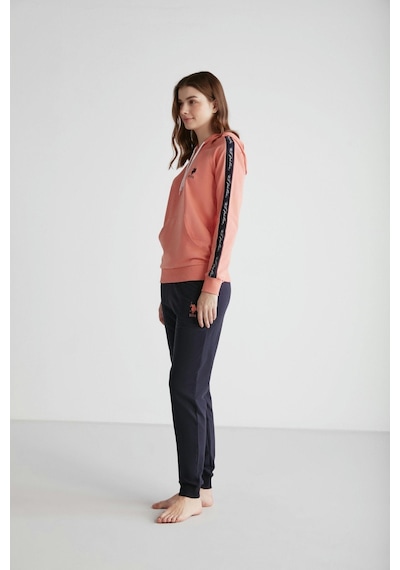 U.s. Polo Assn. 16946 Kadın Kapşonlu Pijama Takımı 001