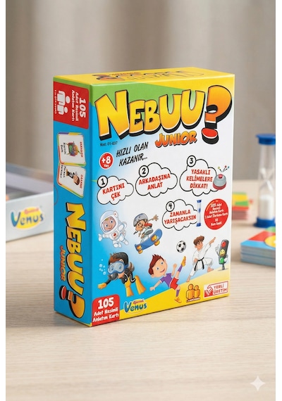 Nebuu Junior Yasaklı Kelime Anlatma Oyunu - 105 Kartlı Eğitici Aile
