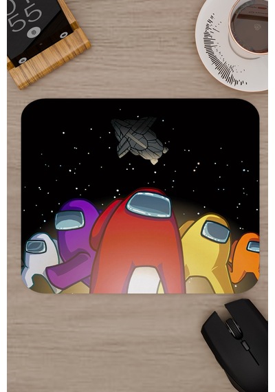 Among Us Kaymaz Dikişli Kauçuk Oyuncu Mousepad V4 - 22x18 Gaming Mouse Pad Fare Altlığı