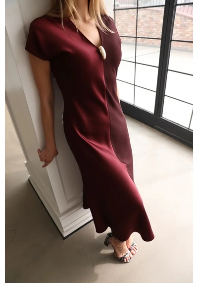 Ayhan Kadın Elbise 26ykrb62255 Bordo