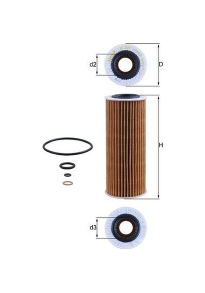 Yağ Filtresi - Alfa Romeo 159, Spider, Brera, Croma - Mahle-ox368d1