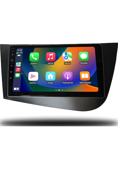 Seat Leon 2006-2012 Uyumlu 8+256 Gb Premium Ekran Android Carplay Multimedya Sistemi Yazılımsal 9"