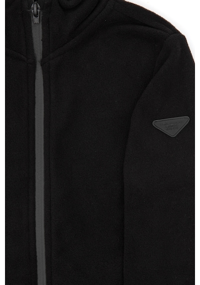 U.S. Polo Assn. Erkek Çocuk Siyah Fermuarlı Sweatshirt 50313853-VR046