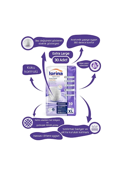 Xl Külotlu Bez 1 Paket 30 Adet XL