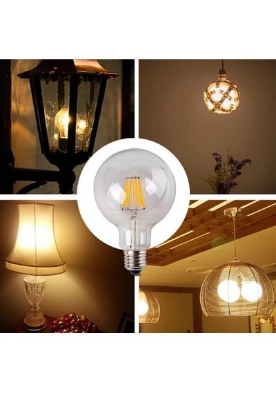 1 Adet Cata Ct 4354 Glop Led Rustik Ampul 6w 3200k Gün Işığı E27 Duy Standart