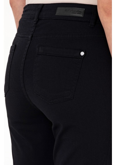 U.S. Polo Assn. Kadın Siyah Toothpick Fit Kanvas Pantolon 50299110-VR046