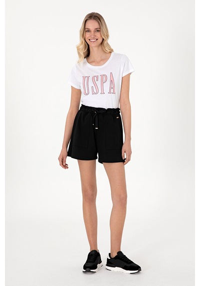 U.S. Polo Assn. Kadın Bisiklet Yaka Tişört 50305842-vr013 Beyaz