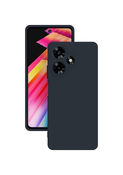 Infinix Hot 30 Kılıf Kamera Korumalı Silikon Rubber Arka Kapak Lacivert
