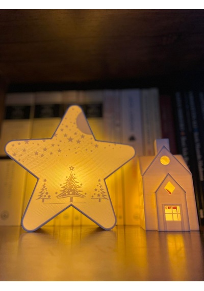 Xmas Star Işıklı Dekor Şık Ve Modern Yeni Yıl Tasarımı Led Mum Hediyeli Set