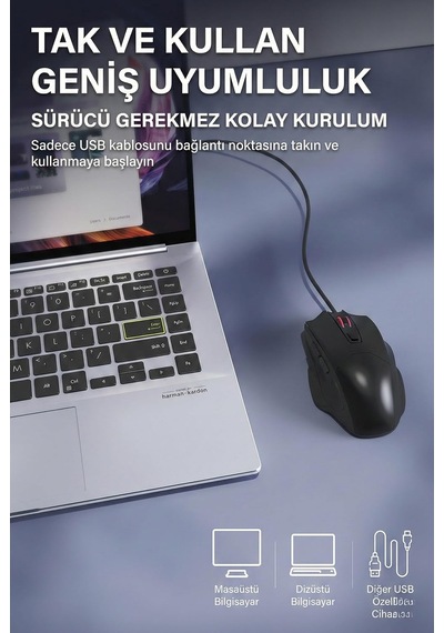Kablolu Gaming Mouse 3600 Dpı 4 Kademe Ayarlanabilir Dpı, 6 Tuşlu Ergonomik Tasarım, Düşük Gecikme, Usb Tak Çalıştır, Anti-parazit Ofis Ve Oyun İçin Hassas Optik Mouse Ajazz Nj05 Kablolu Gaming Mouse 3600 Dpı 4 Kademe Ayarlanabilir Dpı, 6 Tuşlu Ergonomik Tasarım, Düşük Gecikme, Usb Tak Çalıştır, Anti-parazit Ofis Ve Oyun İçin Hassas Optik Mouse Ajazz Nj05