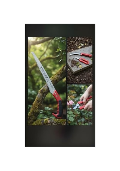 3'lü Profesyonel Bahçe Seti: 45cm Testere, Ot Testeresi, Budama Makası - Güçlü Ve Kullanışlı Yz-1