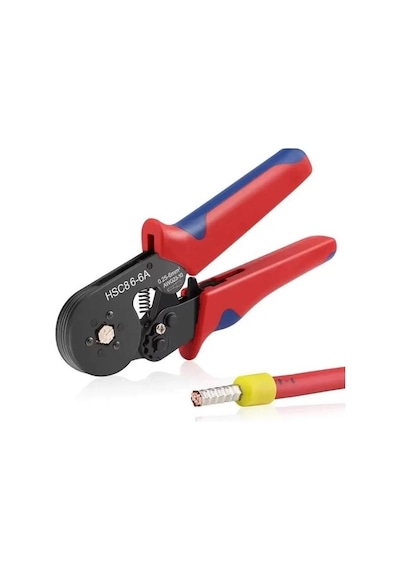 Electroon Hsc8 6-6a Terminal Sıkma Pensesi 0.25-6mm2 Awg23-10 +300parça Kablo Pabucu Set 1 Adet
