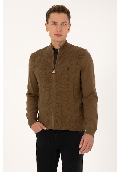 U.s. Polo Assn. Erkek Haki Hırka Triko 50315024-vr027 Hakı