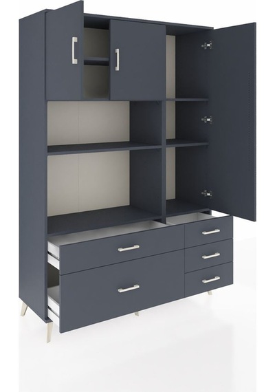 Hyperion Dolap 7 Raflı 5 Çekmeceli 3 Kapaklı 132x44x195 Antrasit-antrasit/antrasit Antrasıt/antrasıt Hyperion Dolap 7 Raflı 5 Çekmeceli 3 Kapaklı 132x44x195 Antrasit-antrasit/antrasit Antrasıt/antrasıt