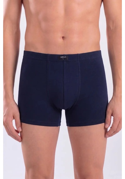 Hadpols Premium Rahatlık Giyim Ürünü Yeni Sezon Lacivert Erkek Boxer Düz 3'lü Paket Pamuklu Likralı