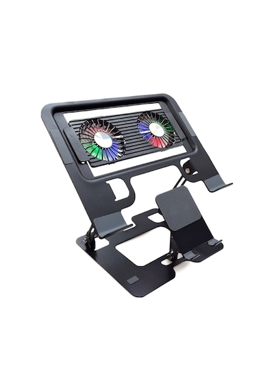 Upway Steel-cooler Rgb Turbo Fanlı Karbon Çelik Laptop Tablet Ve Telefon Standı
