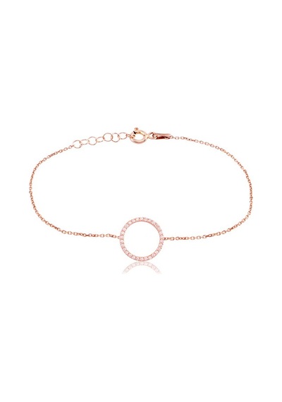 Cosar Silver 925 Ayar Zirkon Taşlı Halka Bileklik Rose