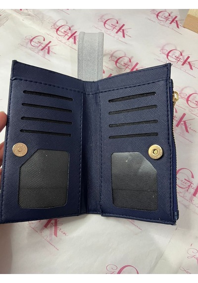 Gk Gamzelirenklerim Luxury Fashıon&accessorıes Kroko Dokulu Gold Detaylı Lüx Görünümlü Cüzdan Lacivert