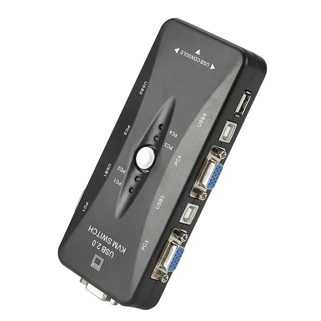 Molix Mx-2742 4 Port Usb 2.0 Manuel Kvm Switch - 4 Bilgisayar İçin Vga, Klavye Ve Mouse Paylaştırıcı