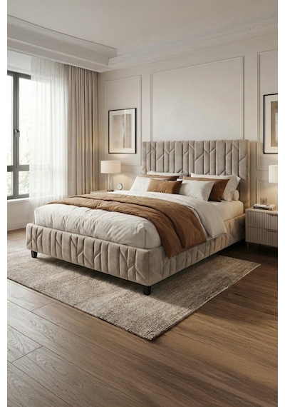 Hestia Çift Kişilik Sandıklı Baza Başlık Seti 160 x 200