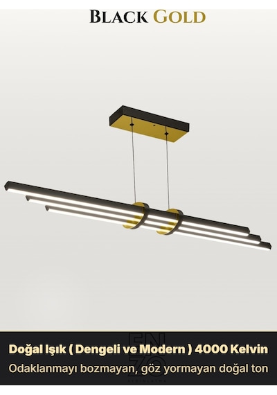 Cosmo Gold Lineer Led Sarkıt Avize Kumandalı Dim Edilebilir Aşağı Işık Diğer