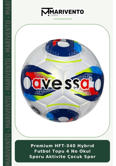 Premium Hft-340 Hybrıd Futbol Topu 4 No Okul Sporu Aktivite Çocuk Spor Çok Renkli