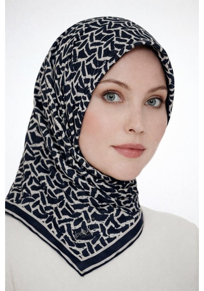 İpekal Soft Pamuk Eşarp-90 X 90 -06099 Lacivert