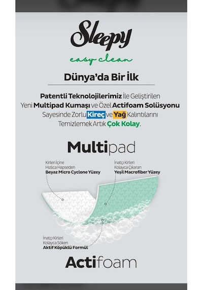 Sleepy Easy Clean Kireç Sökücü Havlu 30'lu 2 Paket Diğer
