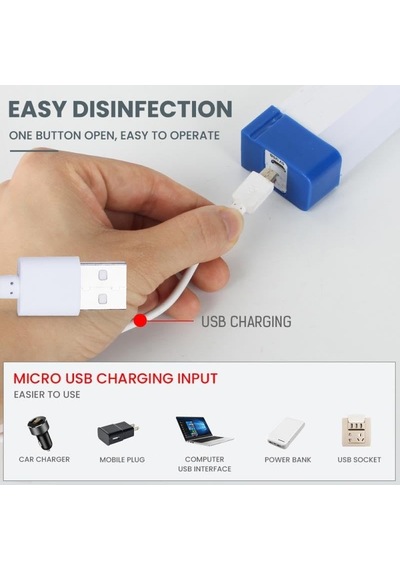 Usb Şarjlı Acil Durum Ve Aydınlatma Led Florasan Ev,kamp,maden,işyeri,balıkcı Lambası 52cm 80w Çok Renkli