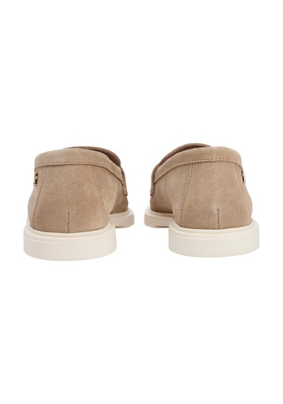 Tommy Hilfiger Hafif Süet Kadın Püsküllü Bej Loafer-13200 Sandalwood