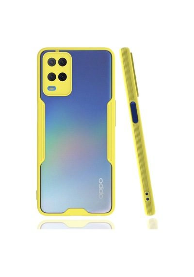 Oppo A54 4g Kılıf Platin Silikon - Sarı -