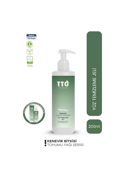 Tto Thermal Kenevir Bitkisi Tohumu Yağı Yüz Temizleme Jeli 200 ML