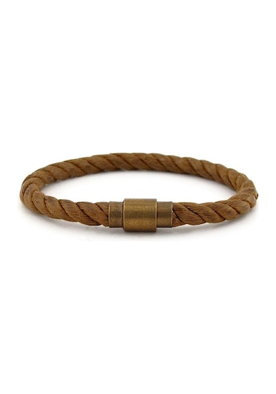 Taba Kahve Bronz Miknatisli Halat Erkek Bileklik Bt417 Sarı