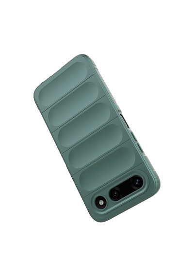 Tecno Spark 50 5g Kılıf Esnek Tpu Oyuklu Arka Yüzey Tasarımlı Etnik Silikon Kapak Koyu Yeşil