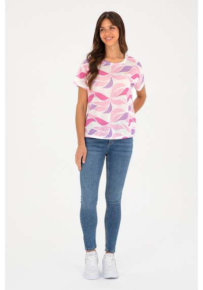 U.S. Polo Assn.  Kadın Lila Bisiklet Yaka Tişört 50281792-VR034