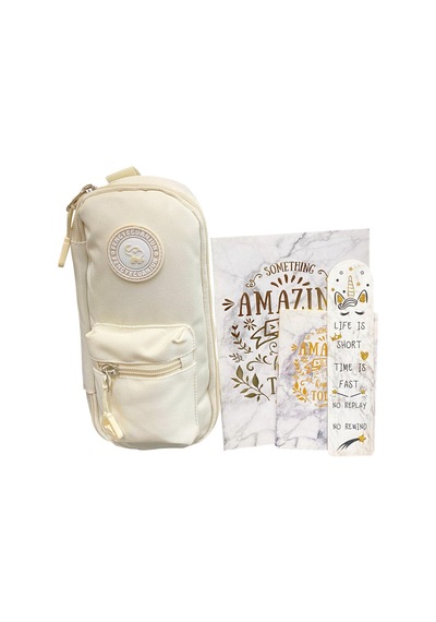Amazing Temalı Defter, Bloknot, Unicorn Ayraç, Beyaz Kalemkutu